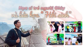 Họa sĩ trẻ người Giáy và bức họa “Hồi sinh”