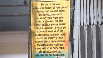 Ra mắt bảng hiệu Di tích lịch sử cấp Quốc gia "Trụ sở Báo Le Peuple và Báo Dân Chúng"