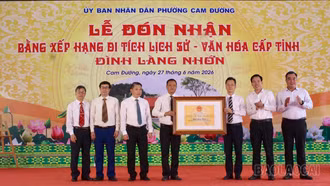 Lễ đón nhận Bằng xếp hạng Đình làng Nhớn là di tích lịch sử - văn hoá cấp tỉnh