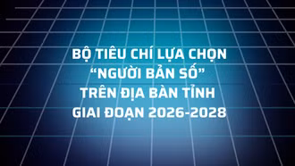 Bộ tiêu chí lựa chọn “Người bản số” trên địa bàn tỉnh giai đoạn 2026 - 2028