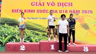 Lào Cai giành huy chương Bạc tại Giải Vô địch Điền kinh quốc gia U18, năm 2026