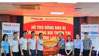 Báo Pháp luật Việt Nam trở lại Lào Cai tiếp tục sẻ chia cùng đồng bào vùng lũ