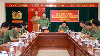 Cục Đối ngoại (Bộ Công an) kiểm tra công tác đối ngoại, hợp tác quốc tế và nhân quyền tại Công an tỉnh Lào Cai