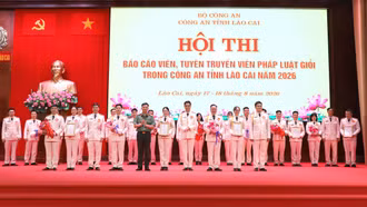 Bế mạc Hội thi Báo cáo viên, tuyên truyền viên pháp luật giỏi trong Công an tỉnh Lào Cai, năm 2026
