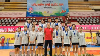Đội tuyển Cầu mây Lào Cai giành huy chương Vàng tại giải Vô địch cầu mây trẻ quốc gia năm 2025