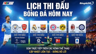 Lịch thi đấu bóng đá trong nước, quốc tế hôm nay (26/9)