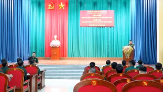 Trao đổi kinh nghiệm giữa Bộ CHQS tỉnh Lào Cai và Bộ CHQS tỉnh Xay Nhạ Bu Ly (Lào)