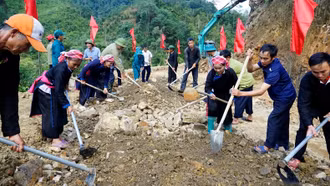 Xã Bản Liền phát động phong trào xây dựng đường giao thông nông thôn đợt 2, năm 2026
