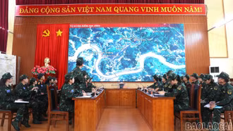 Diễn tập phòng thủ dân sự, ứng phó lũ ống, lũ quét, sạt lở đất xã Phúc Khánh năm 2026
