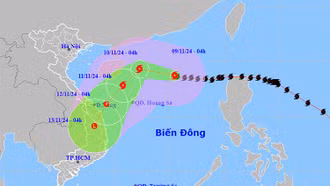Thời tiết ngày 9/11: Bão số 7 gần vùng biển Hoàng Sa, biển động dữ dội