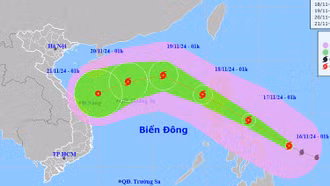 Bão Man-yi mạnh lên thành siêu bão, gió giật trên cấp 17