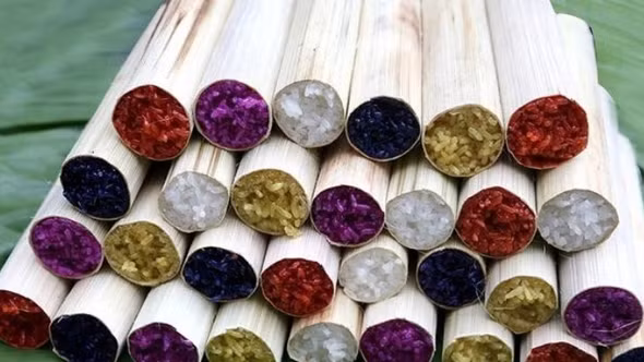 Hương vị núi rừng gửi trong ống nứa