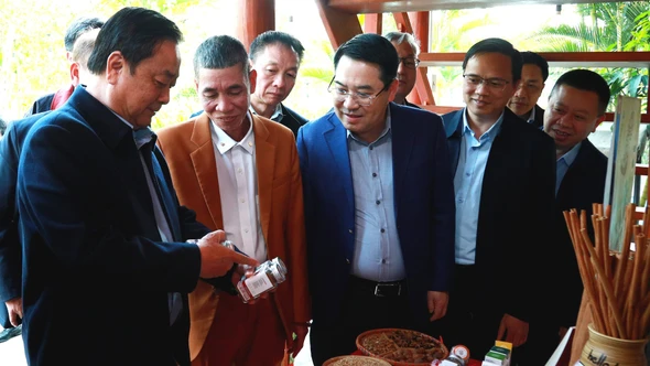 Phó Chủ tịch Quốc hội Lê Minh Hoan thăm và giám sát các mô hình phát triển kinh tế nông nghiệp tại xã Trấn Yên