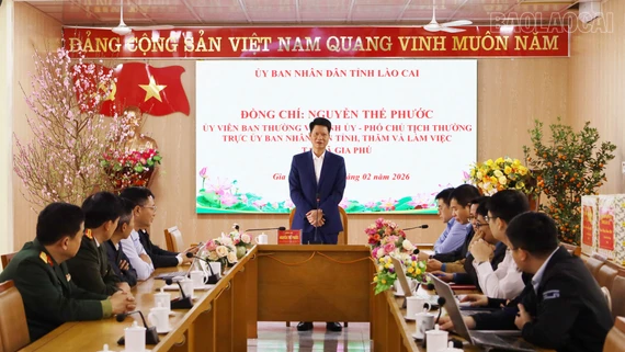 Phó Chủ tịch Thường trực UBND tỉnh Nguyễn Thế Phước thăm, chúc Tết xã Gia Phú