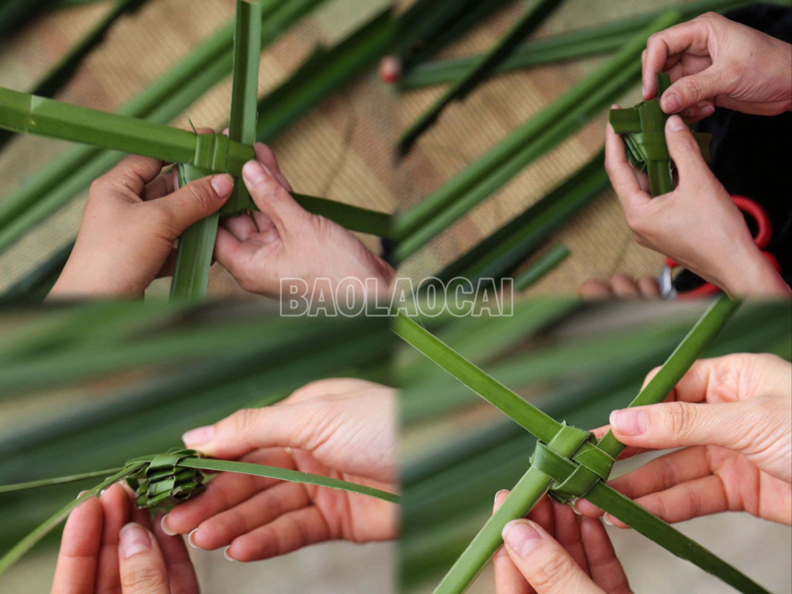 Đế yến được làm bằng lá dứa rừng, kết thành các lớp chồng lên nhau thành hình 8 cạnh. Theo quan niệm của người Tày, quả yến có đế lá dứa hình 8 cạnh và tạo từ 4 chiếc lông gà để cân nhau, giữ thăng bằng khi đánh yến... nhưng cũng hàm ý chỉ "4 phương, 8 hướng". ĐÁNH YẾN (4).jpg