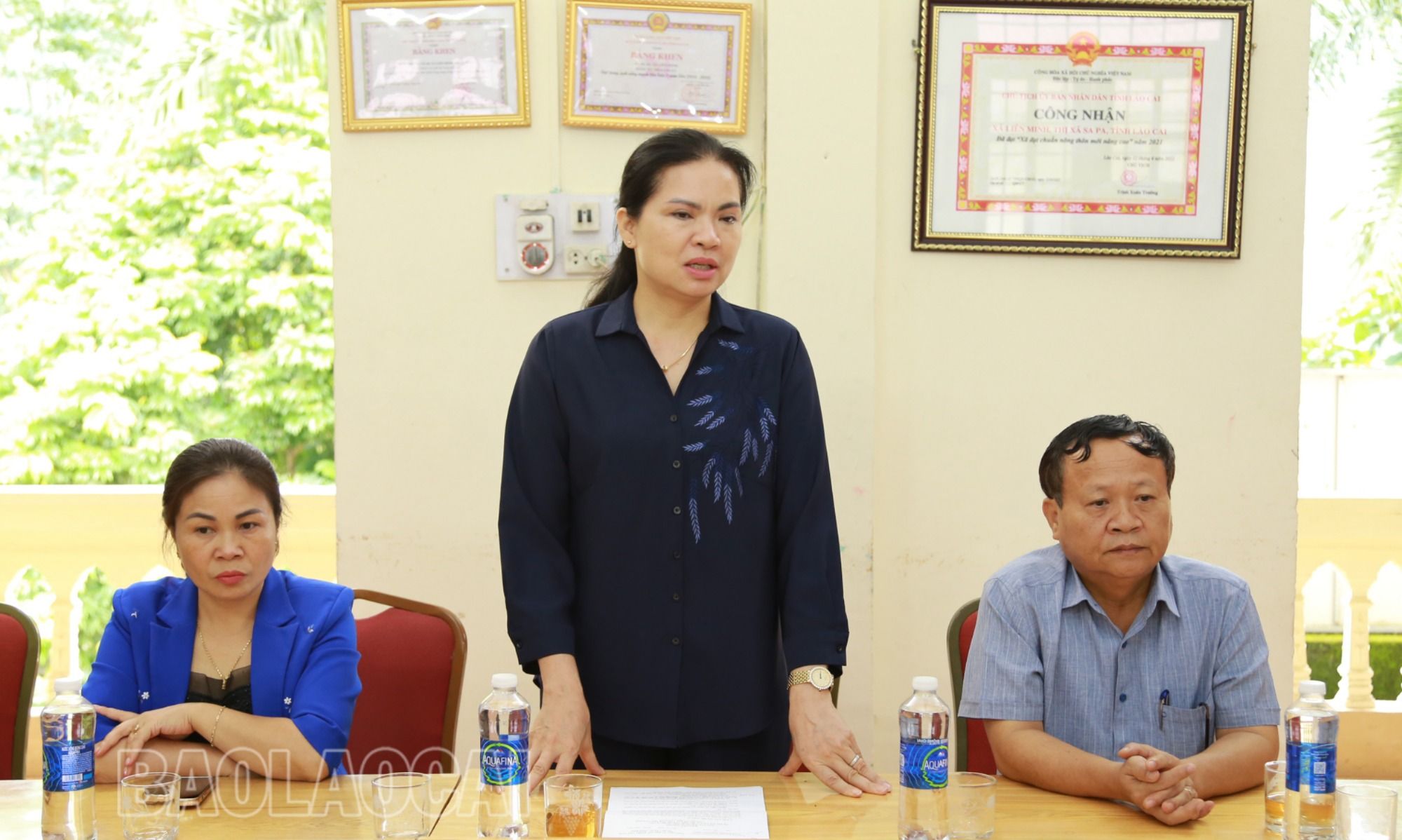 Chủ tịch Hội Liên hiệp Phụ nữ Việt Nam Hà Thị Nga phát biểu tại buổi làm việc. 4.JPG