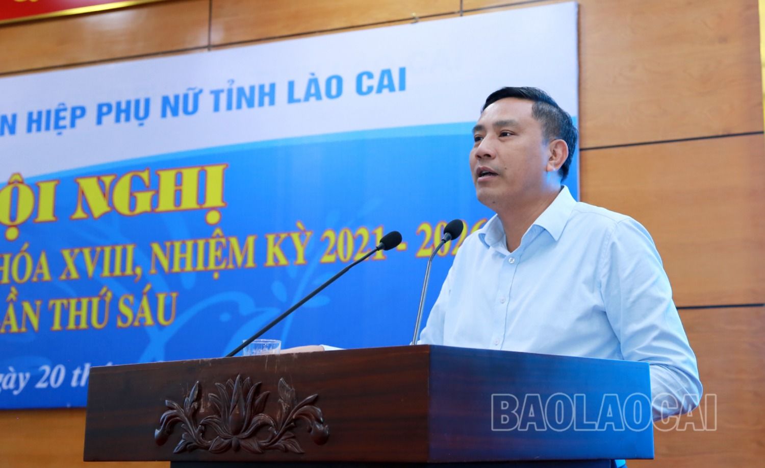 Đồng chí Hoàng Giang, Phó Bí thư Tỉnh ủy phát biểu chỉ đạo hội nghị. c6.JPG