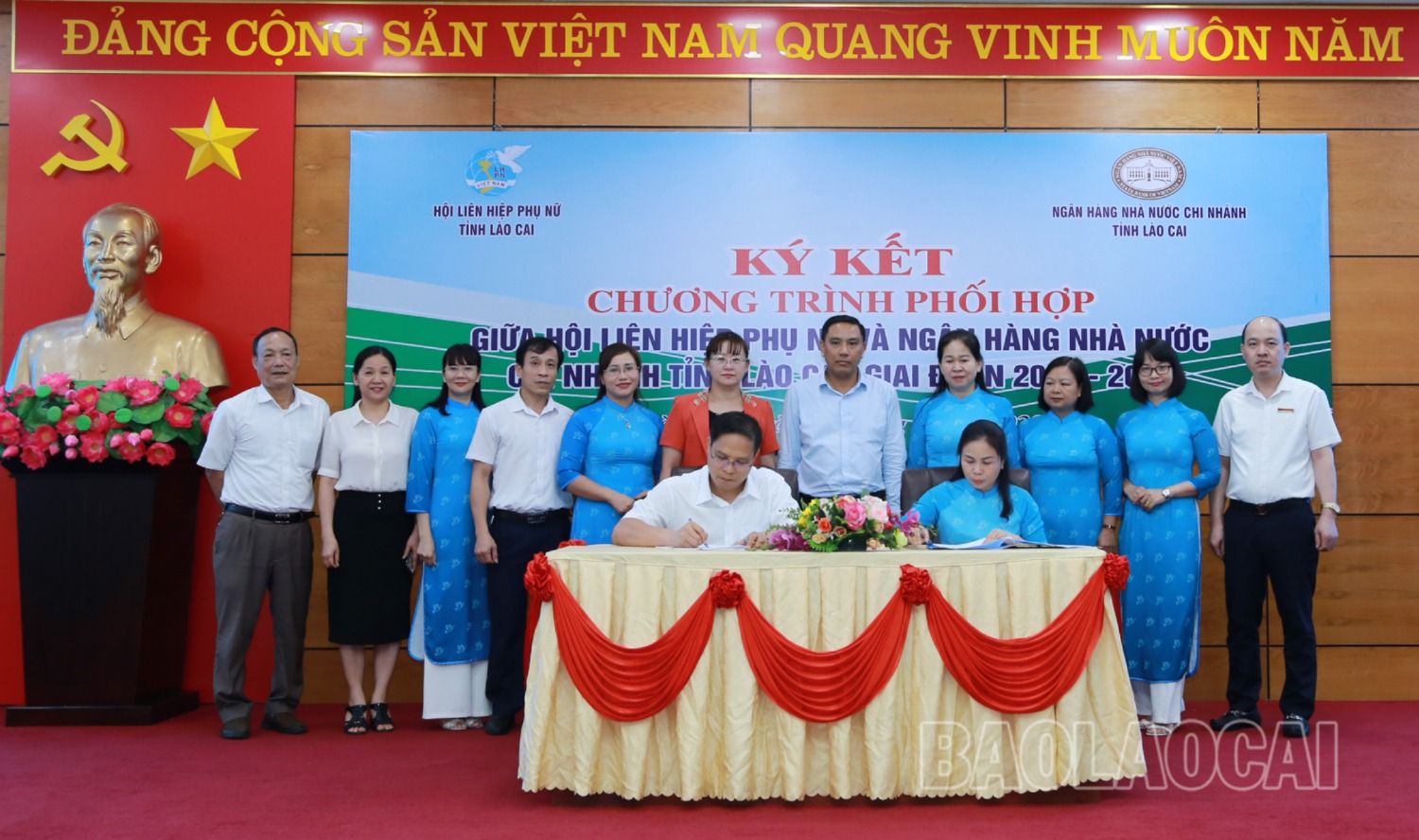 Hội Phụ nữ tỉnh và Ngân hàng Nhà nước Chi nhánh tỉnh Lào Cai ký kết Chương trình phối hợp giai đoạn 2023 - 2027. c7.JPG
