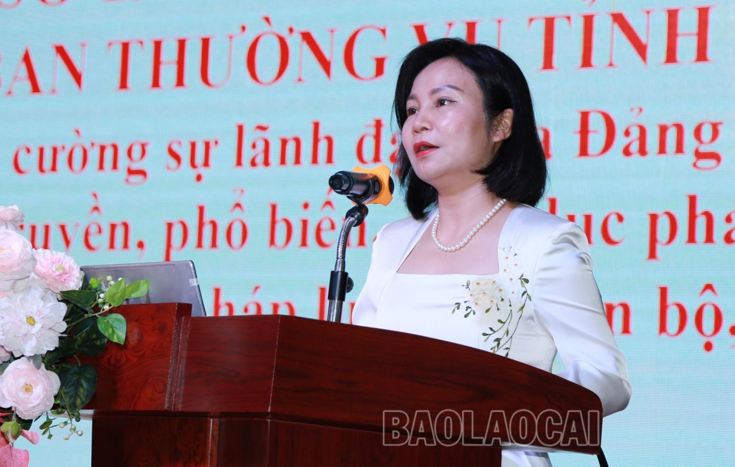 Lãnh đạo Sở Tư pháp thông tin tại hội nghị. pb3.JPG