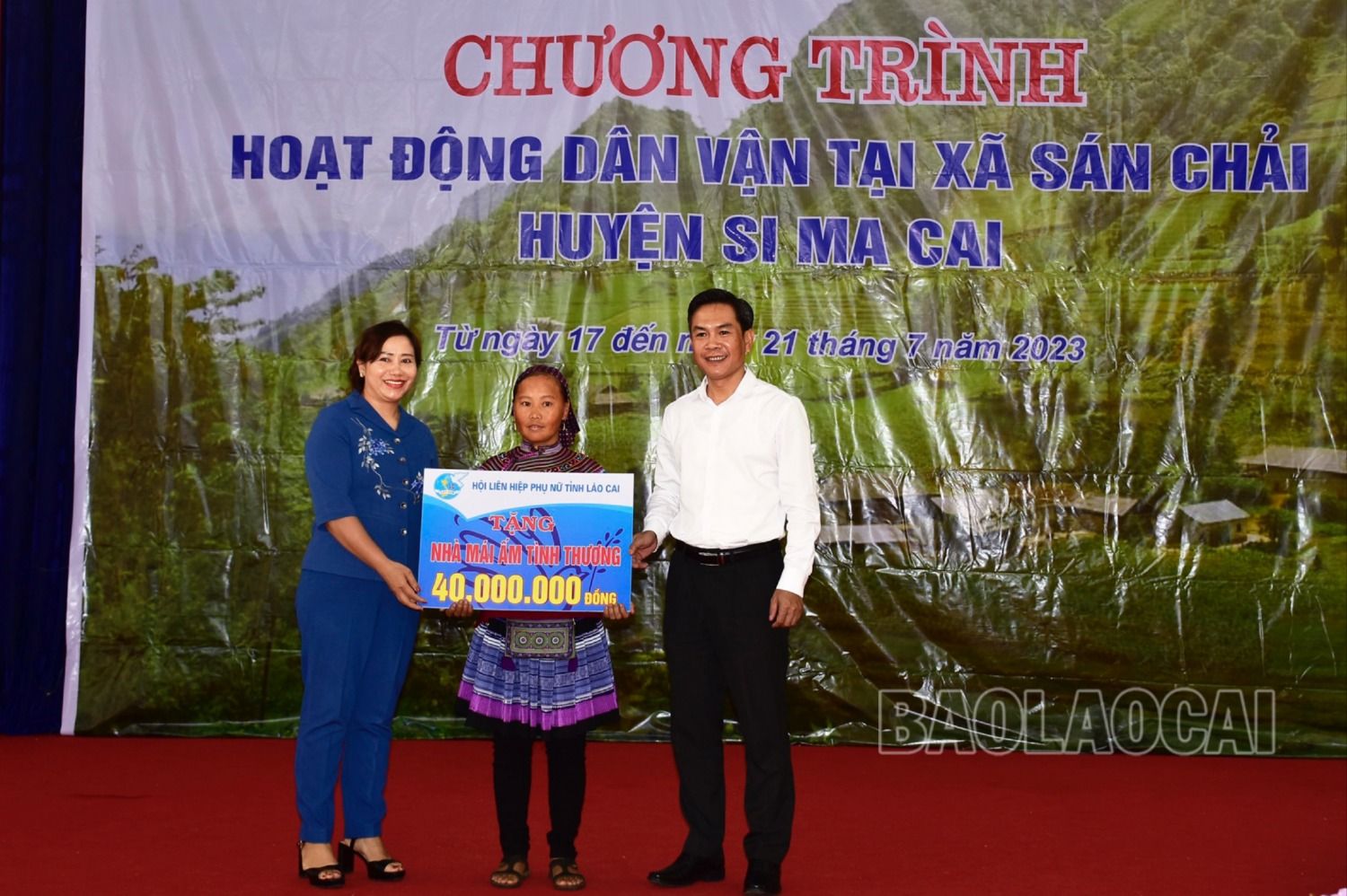 Hội Liên hiệp Phụ nữ tỉnh hỗ trợ hội viên có hoàn cảnh khó khăn của huyện Si Ma Cai làm nhà Mái ấm tình thương. IMG-1956.JPG