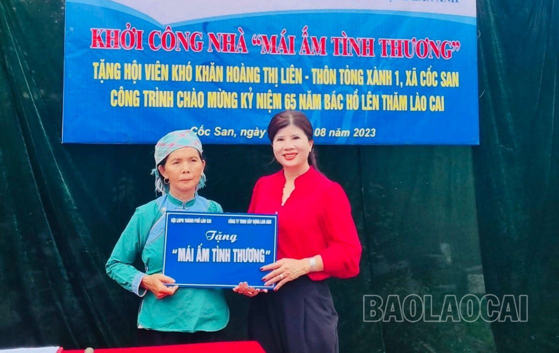 Hội Liên hiệp Phụ nữ thành phố Lào Cai hỗ trợ hội viên có hoàn cảnh khó khăn làm nhà ở. IMG-1957.JPG