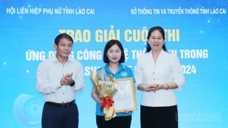 Trao giải Cuộc thi Ứng dụng công nghệ thông tin trong tổ chức sinh hoạt hội phụ nữ