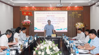 Hội thảo sản phẩm của Đề tài nghiên cứu khoa học “Giải pháp phát triển tổ chức đảng và đảng viên trong các doanh nghiệp ngoài Nhà nước trên địa bàn tỉnh Lào Cai”