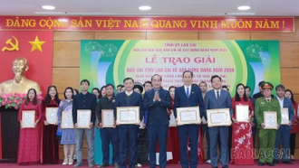 Tỉnh ủy Lào Cai trao Giải báo chí về xây dựng Đảng năm 2024