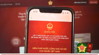 [Infographic] Hướng dẫn các bước góp ý sửa đổi Hiến pháp năm 2013 trên VNeID