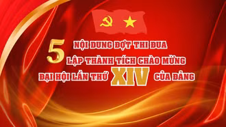 5 nội dung đợt thi đua lập thành tích chào mừng Đại hội lần thứ XIV của Đảng