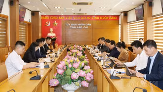 UBND tỉnh Lào Cai làm việc với Công ty TNHH Tập đoàn Xây dựng Thái Bình Dương (Trung Quốc)