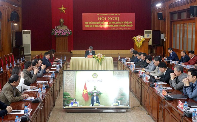 Yên Bái tham dự Hội nghị trực tuyến toàn quốc triển khai xây dựng, quản lý vị trí việc làm ảnh 1 Yên Bái tham dự Hội nghị trực tuyến toàn quốc triển khai xây dựng, quản lý vị trí việc làm ảnh 1