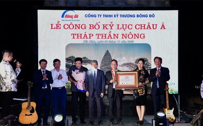 Tháp Thần Nông ở Bắc Ninh được xác lập kỷ lục châu Á ảnh 1 Tháp Thần Nông ở Bắc Ninh được xác lập kỷ lục châu Á ảnh 1
