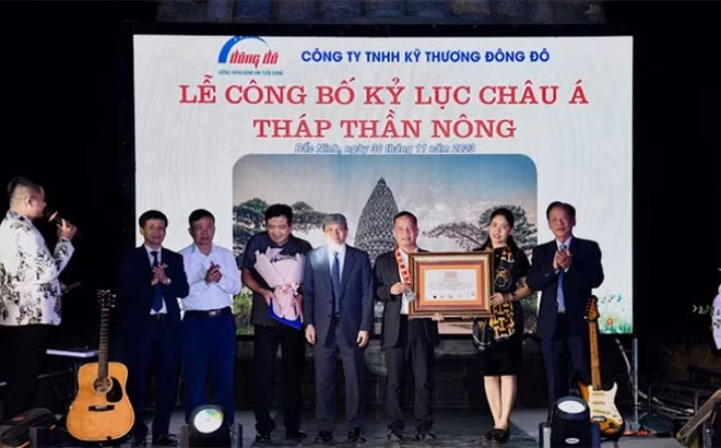 Tháp Thần Nông ở Bắc Ninh được xác lập kỷ lục châu Á ảnh 1