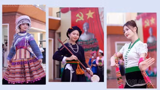 Học sinh trường THPT Hoàng Văn Thụ với ngoại khóa "Sắc màu văn hóa Việt"