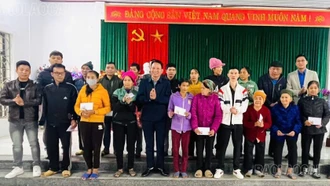 Trao 127 triệu đồng đến với bà con nghèo và học sinh xã Lục Yên nhân dịp năm mới