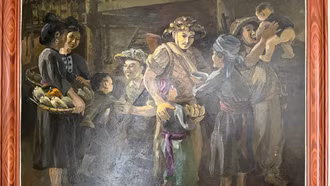"Qua bản Thái" - nét vẽ tái hiện tình quân dân trong chiến dịch Điện Biên Phủ