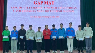 Ấm áp chương trình trao quà tết cho học sinh, sinh viên có hoàn cảnh khó khăn