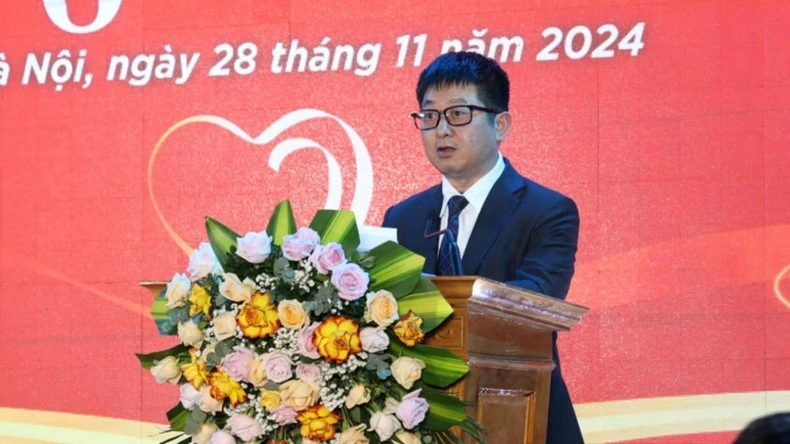 Phó Giám đốc Trung tâm Xúc tiến Đầu tư, Thương mại, Du lịch thành phố Hà Nội Bùi Duy Quang phát biểu khai mạc Chương trình.