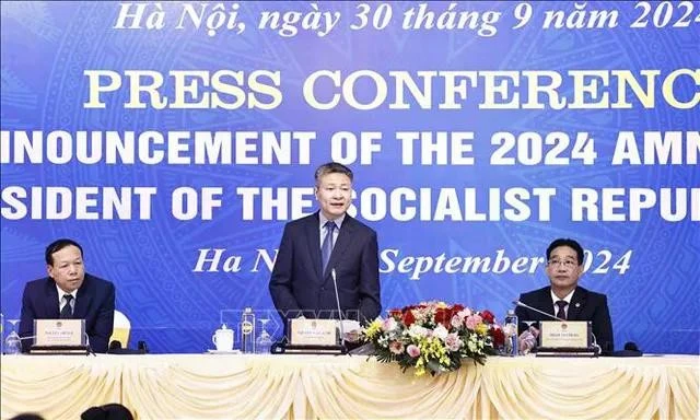 Thứ trưởng Bộ Công an Nguyễn Ngọc Lâm trả lời các câu hỏi của phóng viên.