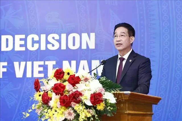 Ông Phạm Thanh Hà, Phó chủ nhiệm Văn phòng Chủ tịch nước phát biểu tại buổi họp báo.