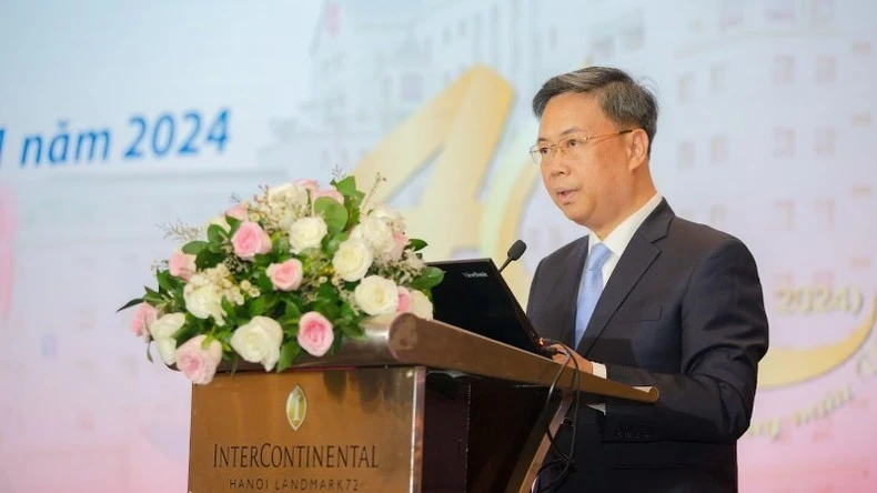 PGS,TS Nguyễn Hà Thanh, Viện trưởng Viện Huyết học - Truyền máu Trung ương phát biểu tại hội nghị.