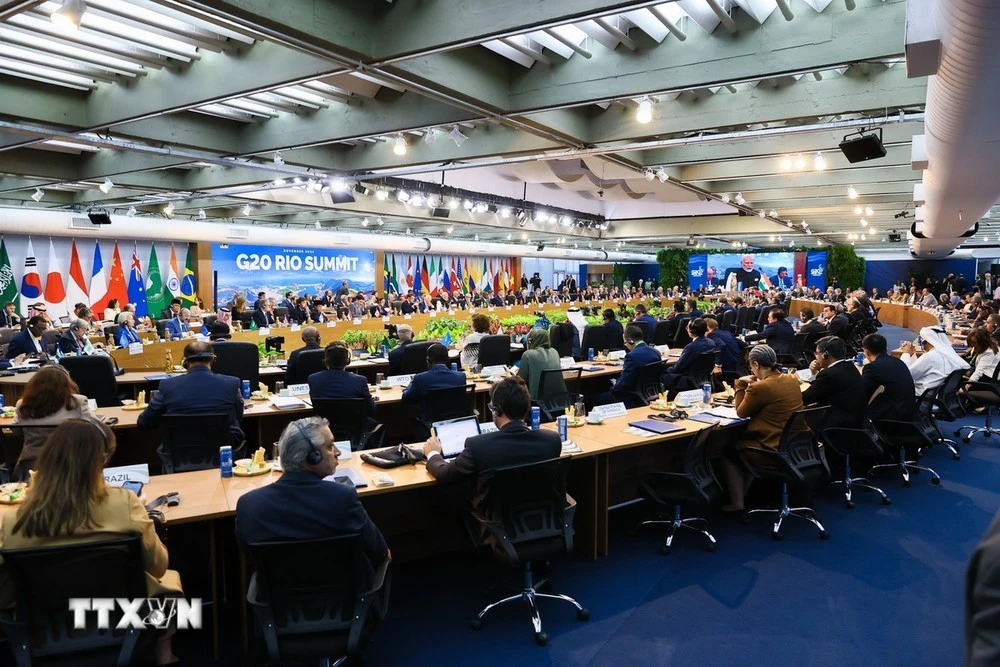 Toàn cảnh Hội nghị thượng đỉnh G20 ở Rio De Janeiro, Brazil.