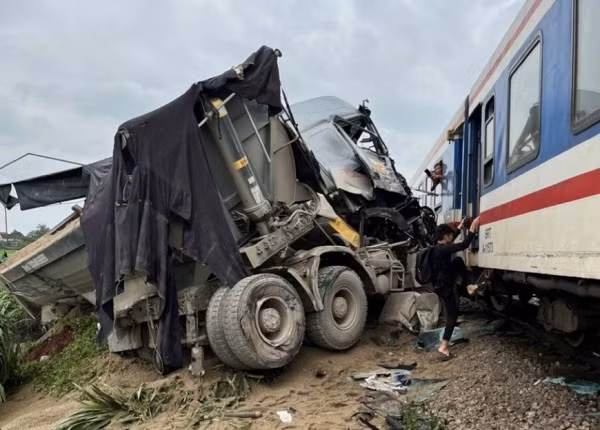 Hiện trường một vụ TNGT đường sắt.
