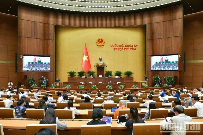 Quang cảnh phiên họp sáng 25/10.