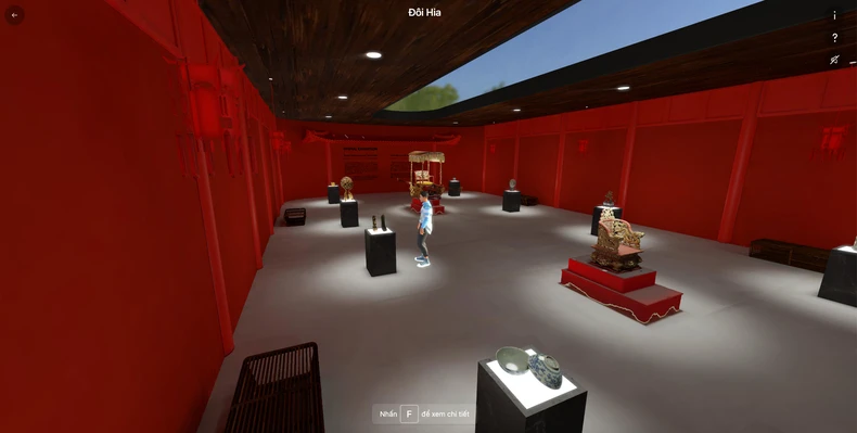 Không gian triển lãm số cổ vật Triều Nguyễn.