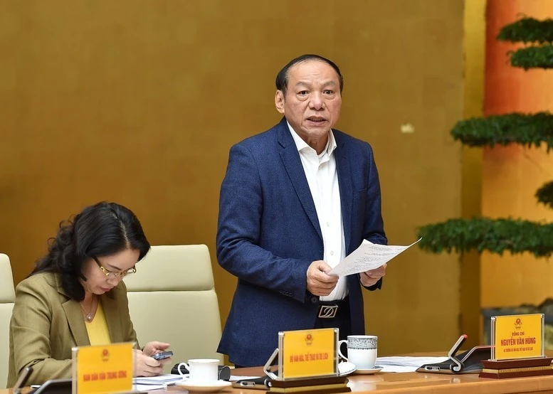 Bộ trưởng Bộ Thể thao, Văn hóa và Du lịch Nguyễn Văn Hùng phát biểu.