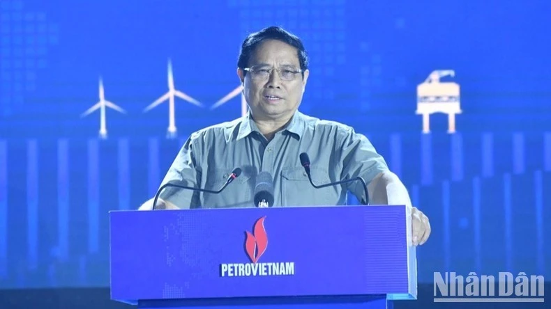 Thủ tướng Phạm Minh Chính phát biểu ý kiến tại chuỗi các sự kiện dầu khí và điện gió ngoài khơi.