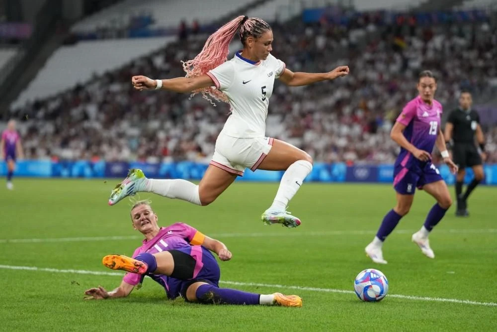 Mỹ và Đức sẽ tái ngộ ở bán kết bóng đá nữ Olympic Paris 2024.