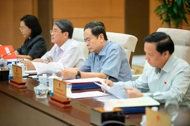 Chủ tịch Quốc hội Trần Thanh Mẫn tại phiên họp của Ủy ban Thường vụ Quốc hội